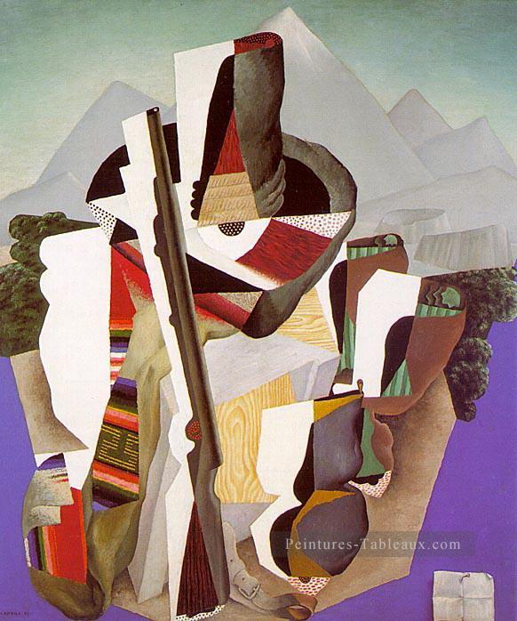 paysage zapatiste la guérilla 1915 Diego Rivera Peintures à l'huile